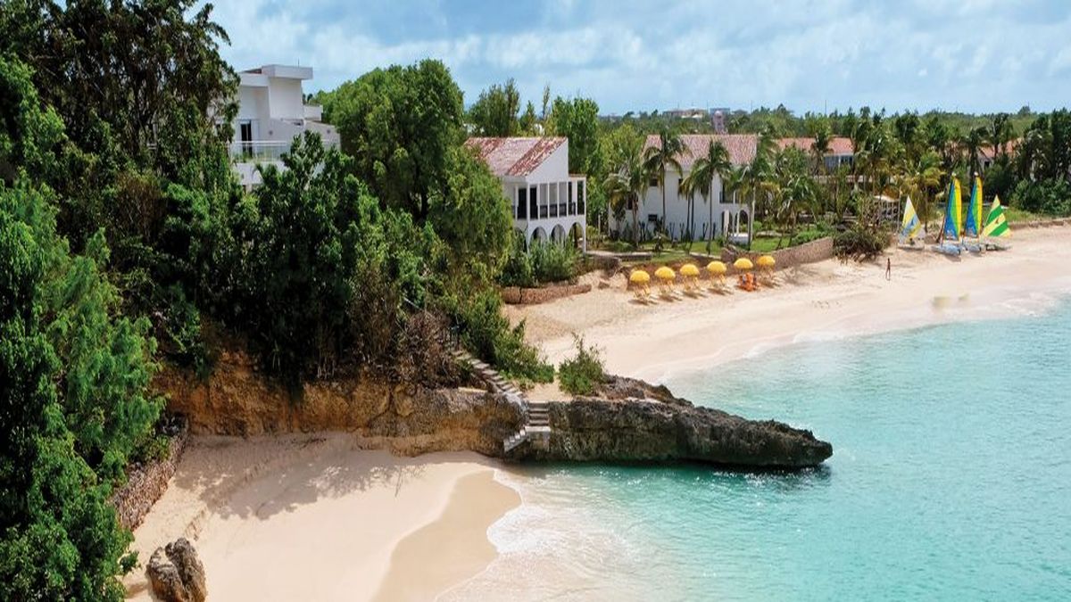 Beach cove and water sports at Malliouhana 