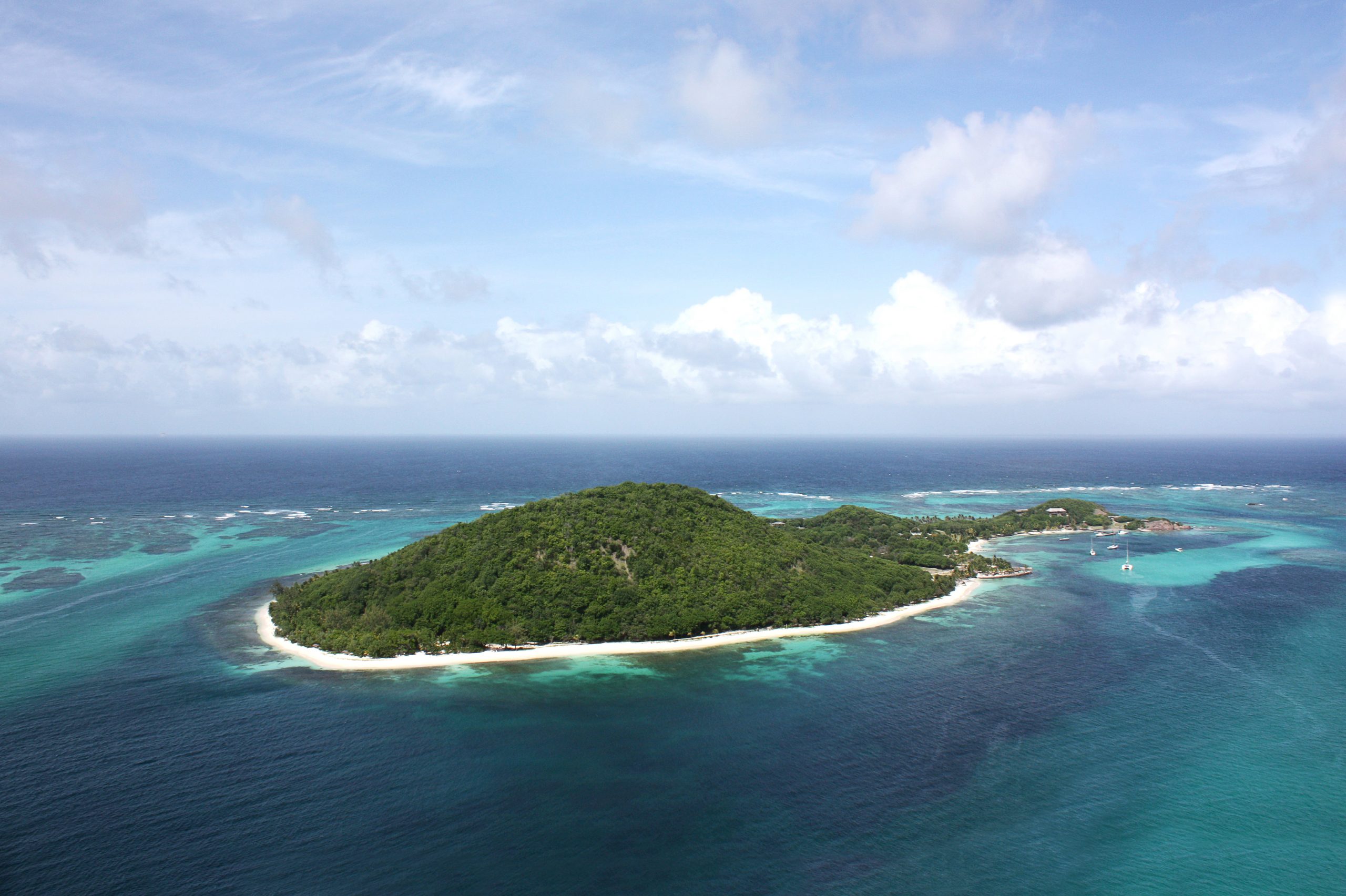 Petit Saint Vincent Island aerial view